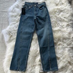 rag & bone Women's Straight Leg Jeans in Blue